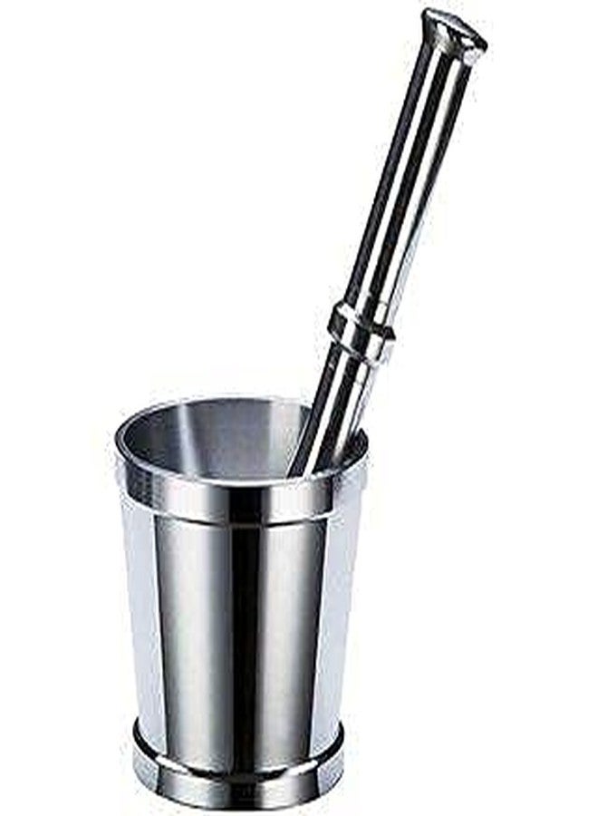 RJ kitchenware Store Stainless Steel Okhli Masher, Mortar and Pestle Set for Kitchen Set of 1 Pestle and okhali Imam dasta Spice Grinder Stainless Steel Pour okhali Big Size Pestle Set - Image 1